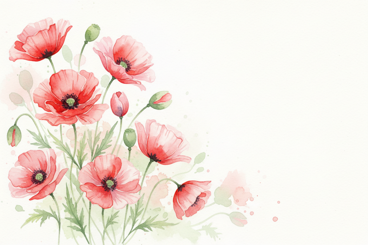 Amapolas en acuarela